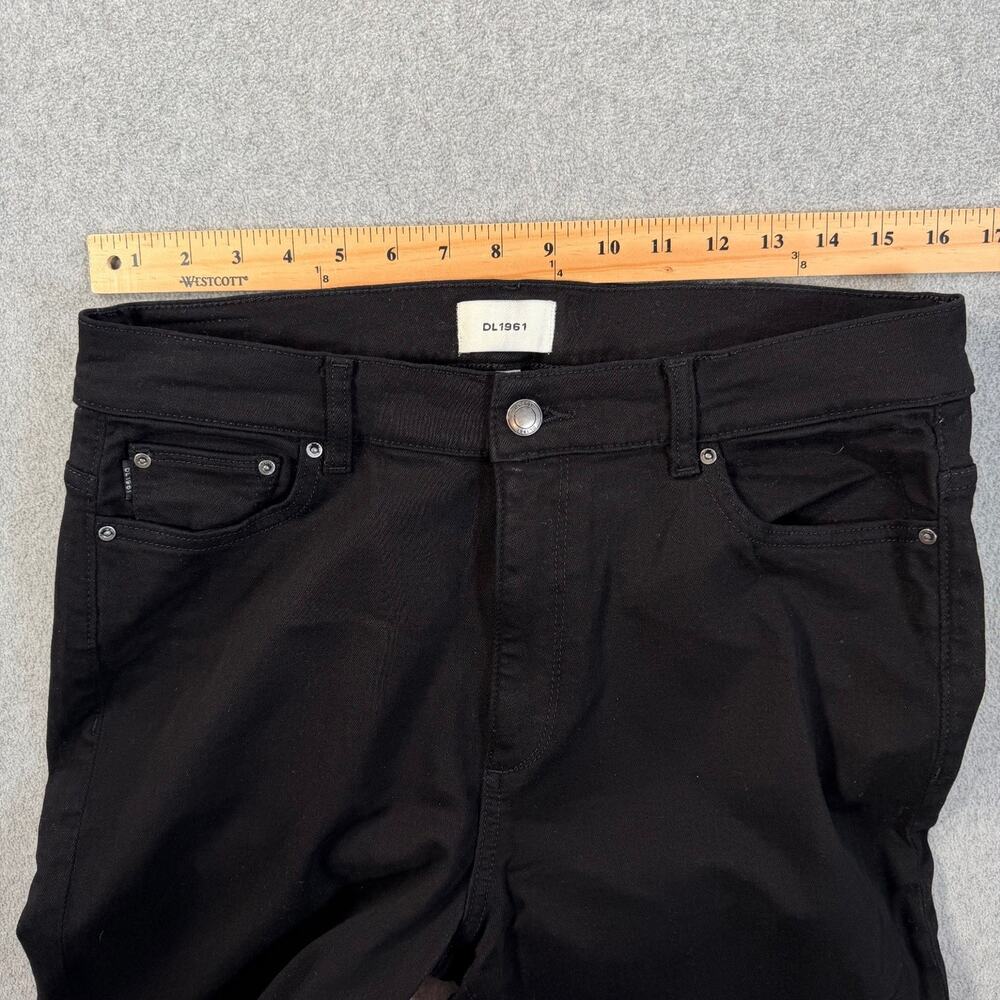 DL1961 Halle Straight Leg Instasculpt 29" Jeans Women's 31 Black Peach High Rise - Picture 5 of 10
